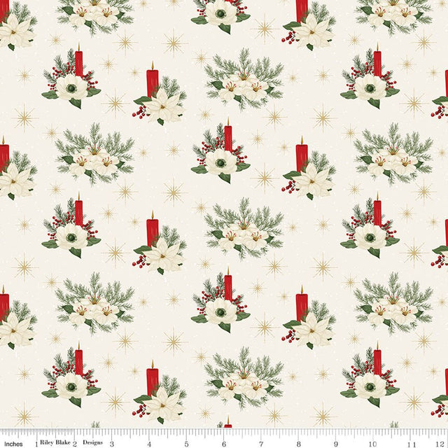 Peace on Earth Candle Flowers Cream