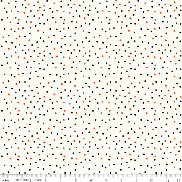 Vintage Boo Dots Vintage White