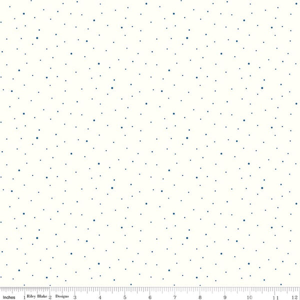 Dapple Dot On Off White Denim 6683