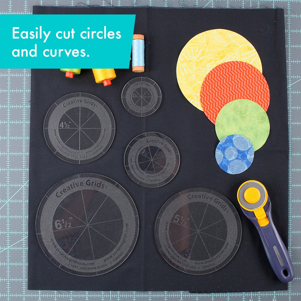 Creative Grids Quilt Ruler Circles Set of 5