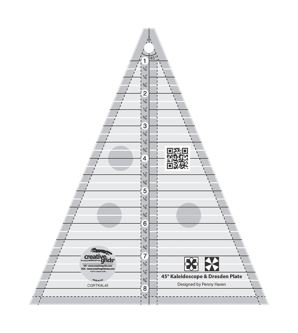 Ruler CGR Triangle Kaleido Dres 8-1/2in