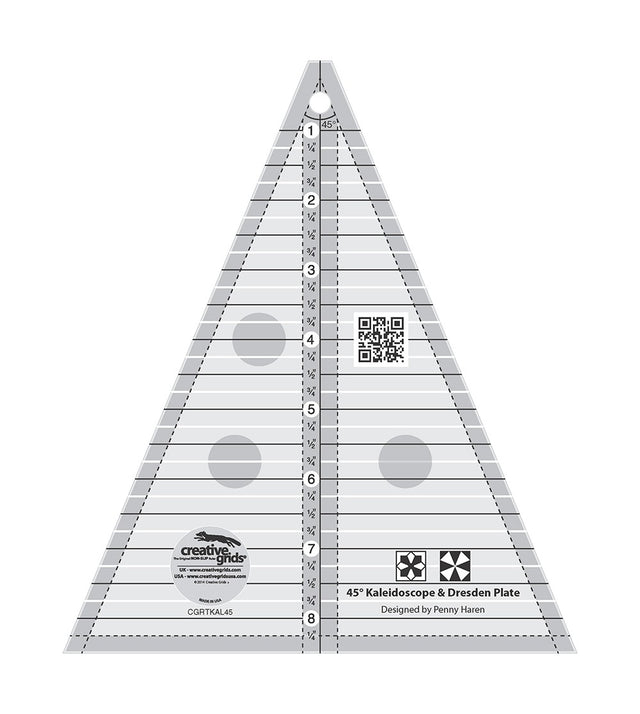 Ruler CGR Triangle Kaleido Dres 8-1/2in