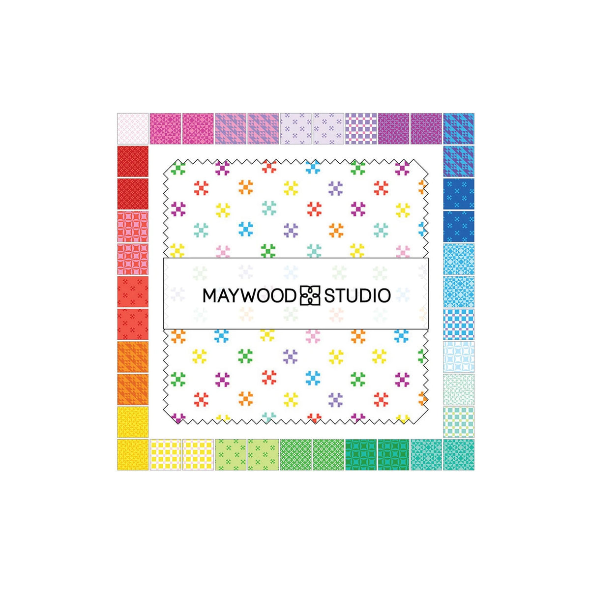5in Squares Colorblock Party 42pcs/bundle