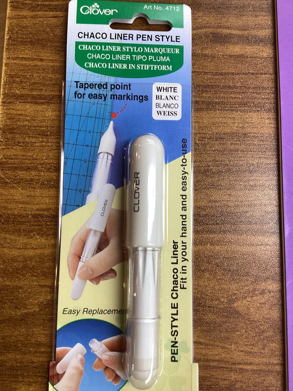 Clover Chaco Liner Pen Style White