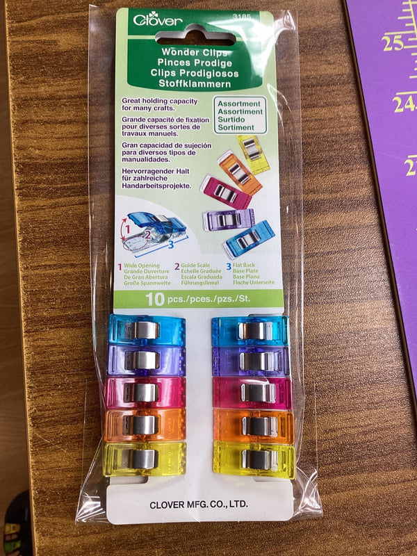 Clover Wonder Clips  10ct Assorted