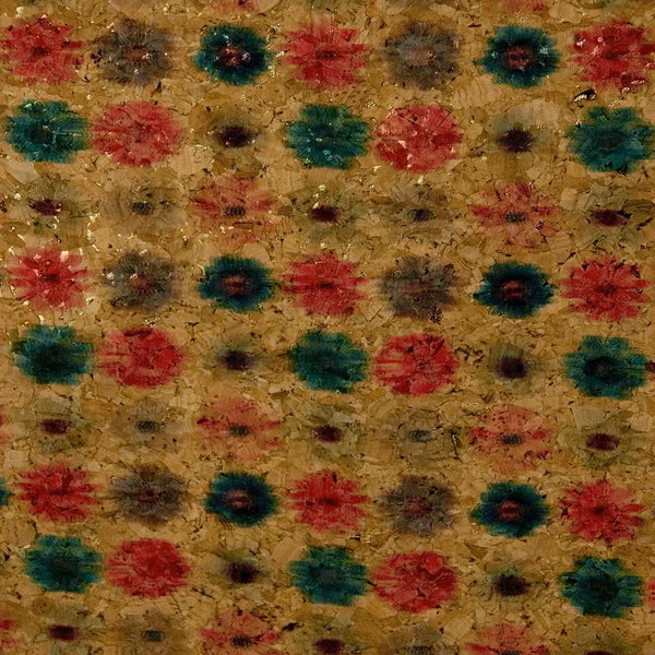 Cork Fabric 18"x15" Natural Mini Floral