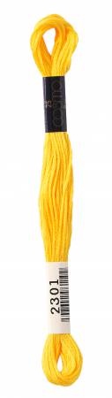 Cosmo Cotton Embroidery Floss 2301 Yellow