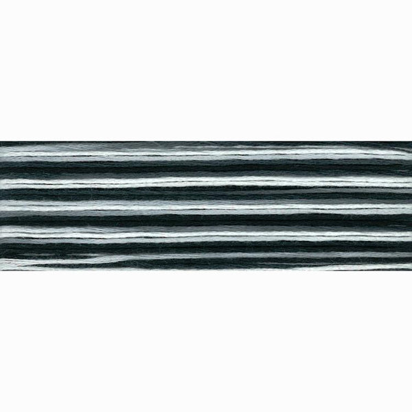 Cosmo Seasons Variegated Floss 8072 Black/Gray/White