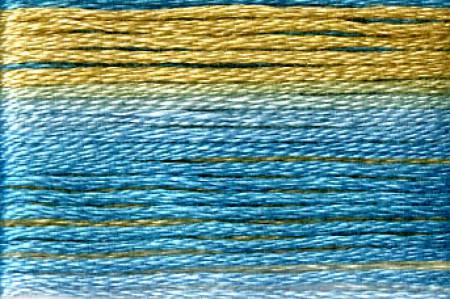 Cosmo Seasons Variegated Floss 8076 Blue/Tan