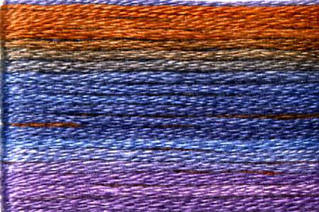 Cosmo Seasons Variegated Floss 8078 Rust/Blue/Purple