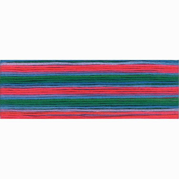Cosmo Seasons Variegated Floss 8080 Rose/Green/Blue
