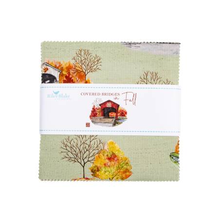 Covered Bridges in Fall 5in Squares