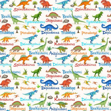 Cream Mini Dinosaurs & Names 5680