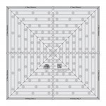 Creative Grids Quilt Ruler 14 1/2" Square it up and Fussy Cut