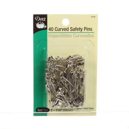 Dritz Curved Safety Pin 1 1/2in Size 2 40ct