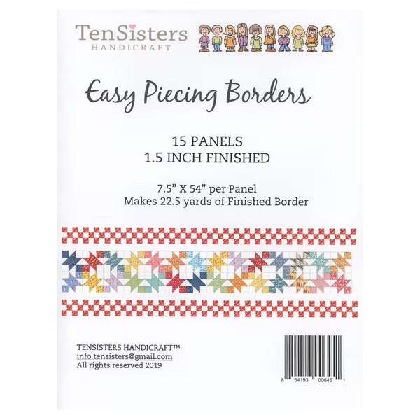 Easy Piecing Borders 1.5 inch Finished 5 Panels