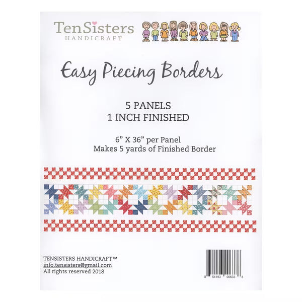 Easy Piecing Borders 1 inch Finished 5 Panels
