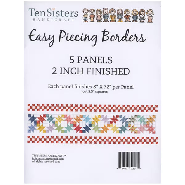 Easy Piecing Borders 2 inch Finished 5 Panels