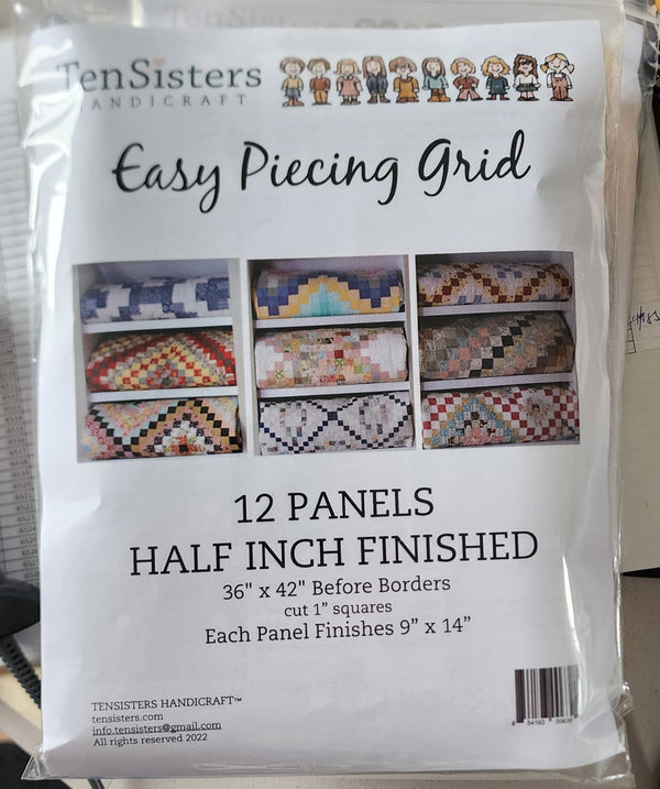 Easy Piecing Grid .5 inch Finished 12 panels