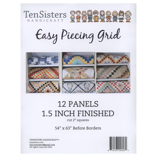 Easy Piecing Grid 1.5 inch Finished 12 panels