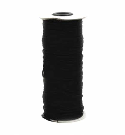 Elastic Black Flat 1/4in x 200yds