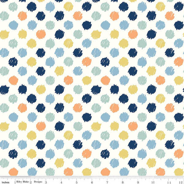 Love You to the Moon Flannel Dots Multi