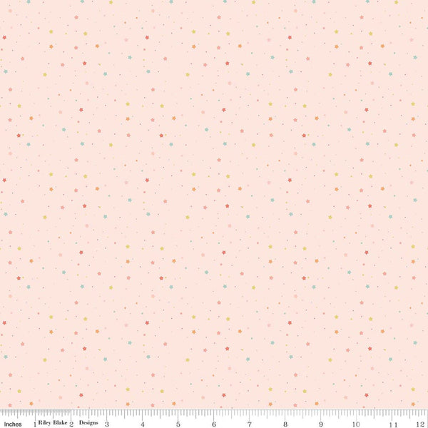 Love You to the Moon Flannel Stars Blush