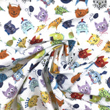 Splash Laminate Cotton Fabric 1 Yard Cut - Cool Cats