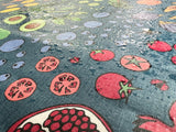 Splash Laminate Cotton Fabric - Kale Veggies