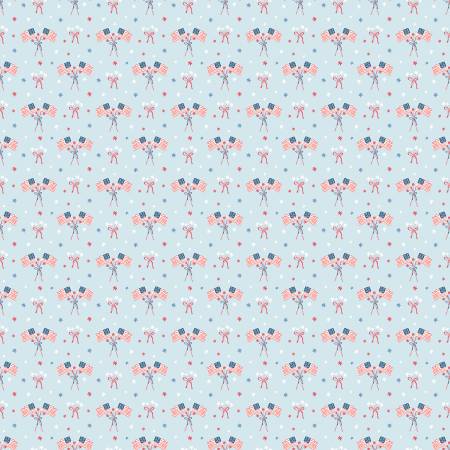 Firework Fields Flags Light Blue 6293