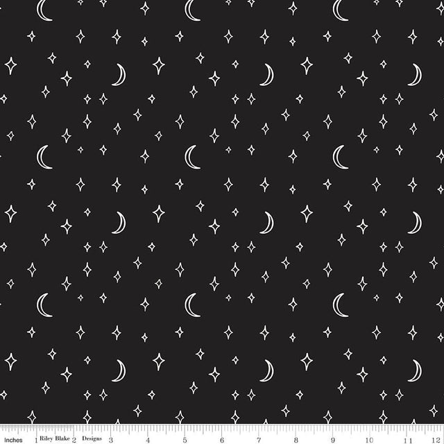 Vintage Boo Stars and Moons Black Glow in the Dark