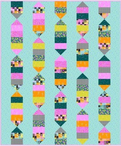 Ghostly Garden Candy Stripes Quilt Kit