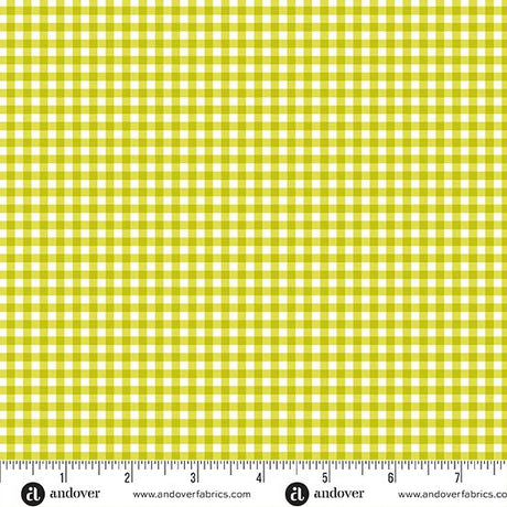 Ghostly Garden Bitty Plaids Green 6285