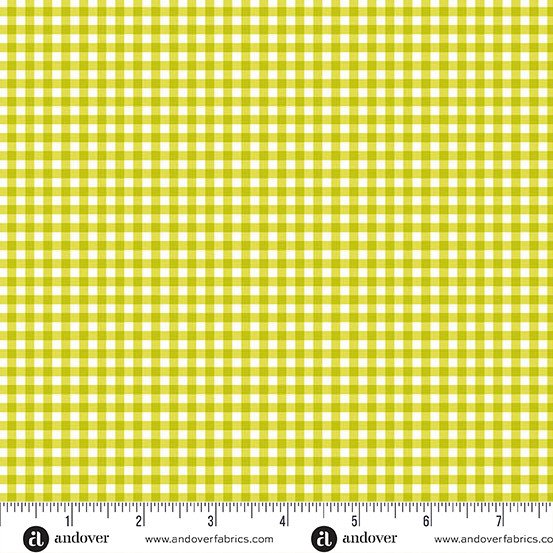 Ghostly Garden Bitty Plaids Green 6285