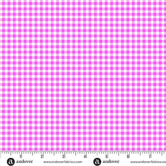 Ghostly Garden Bitty Plaids Pink 6286