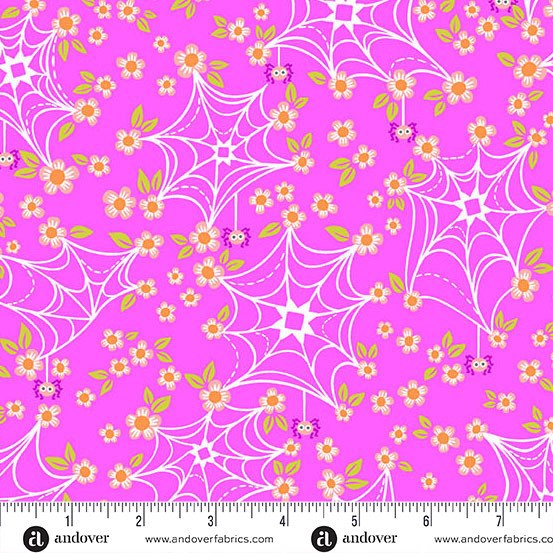 Ghostly Garden Bitty Web and Bloom Pink 6281