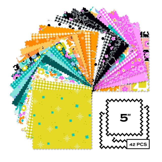 Ghostly Garden Charm Pack 5" Squares