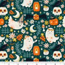 Ghostly Gardens Navy Ghosts 806252