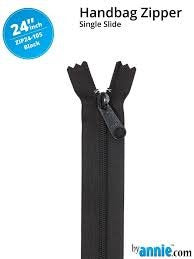 Handbag Zipper 24in Black