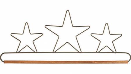 Hanger 16in Star With Dowel Silver Tex