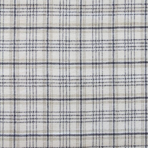 Highlands Flannel Crosshatch Plaid Oatmilk 6F110