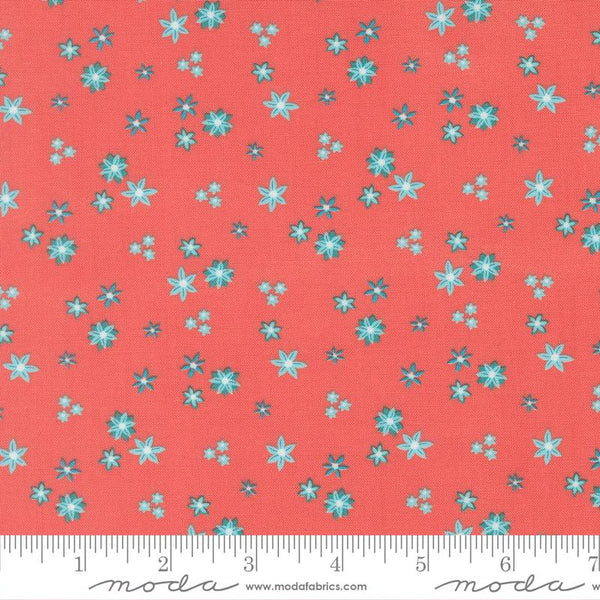 Honeyed Horizon Sunset Pink w/Blue flowers 6310