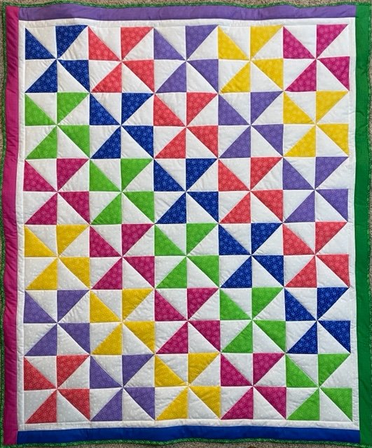 Rainbow Pinwheel Quilt Kit