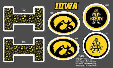 Iowa Minky Pillow Project Panel 36in x 60in IA1359