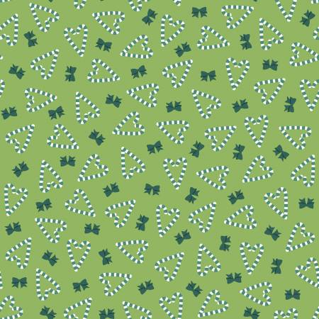Kimberbell A Quilty Little Christmas Green Candy Cane Hearts 804113