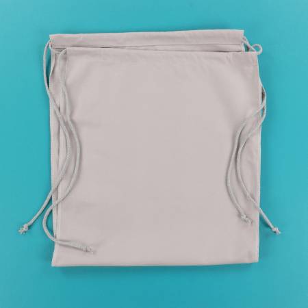 Kimberbell Canvas Cinch Backpack Blank Light Grey