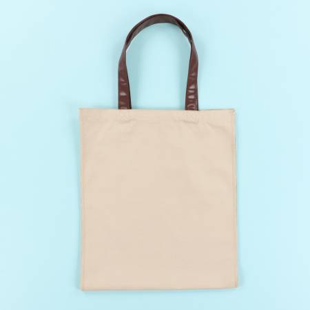 Kimberbell Canvas Tote with Leather Handles Blank