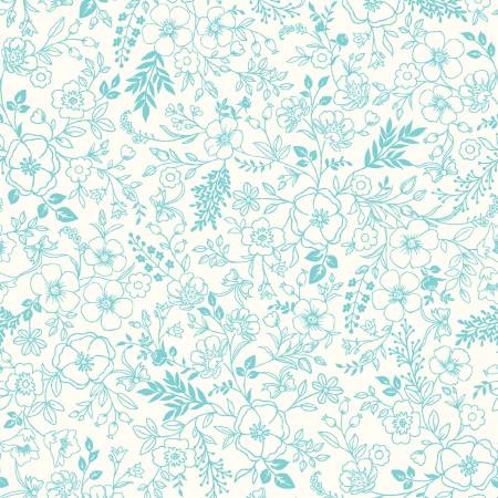 Kimberbell Star Spangled Beauty Aqua Toile 5306