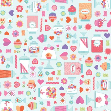 Kimberbell Sweep Shoppe Blue Candy Jars 5625