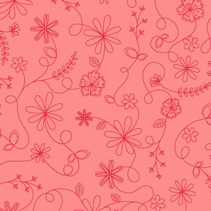Kimberbell Swirl Floral Peach 3471